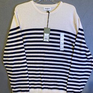 Goodfellow & Co Womens Size XL Long Sleeve Pullover Striped Cotton Sweater NWT